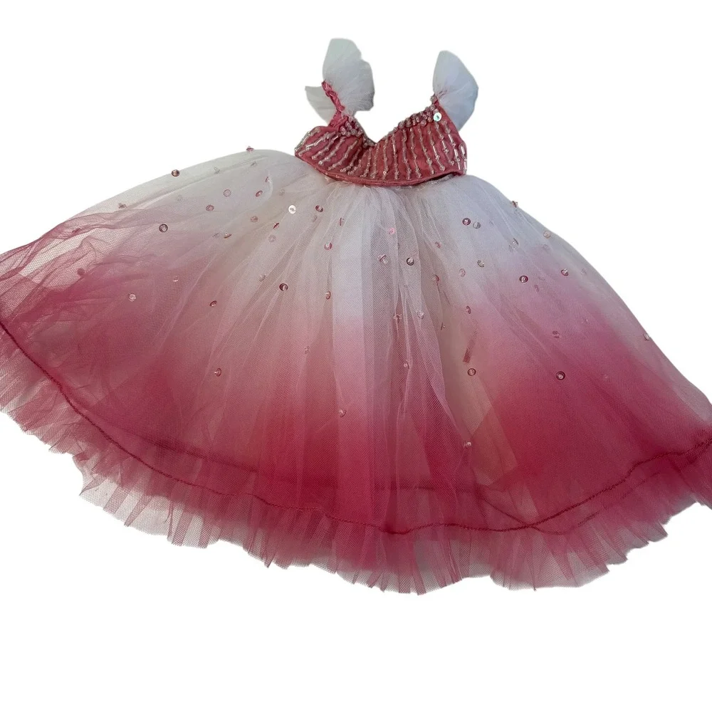 TERRI LEE Doll Outfit Pink Ombre Tulle Sequin Ballerina Set Girl's Vintage